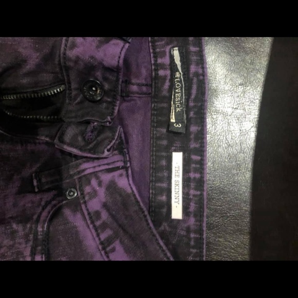 Hot Topic Purple Acid Wash Jeans - Picture 2 of 2